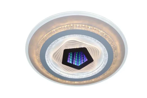 Светильник потолочный LED с пультом LED LAMPS 81069 Natali Kovaltseva белый на 1 лампу, основание белое в стиле хай-тек с пультом фото 2